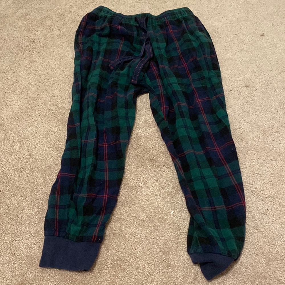 Old navy, XS, green plaid joggers.
